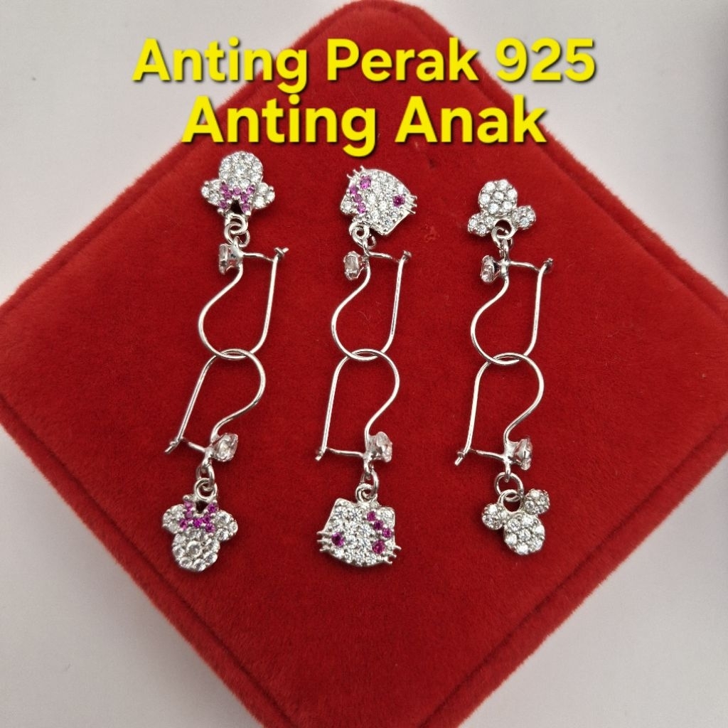 Anting Perak 925 Anting Kait Karakter Anak
