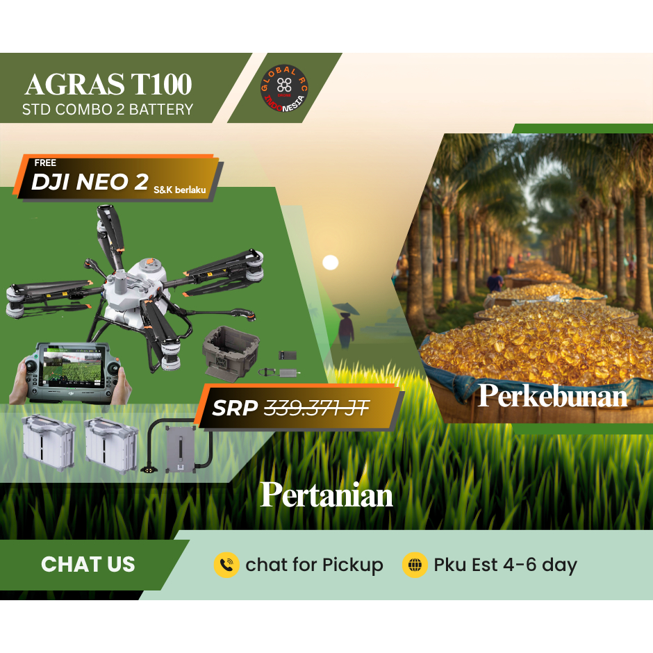 DJI Agras T100 Combo Standard Charger Drone Penyemprotan Pertanian Perkebunan
