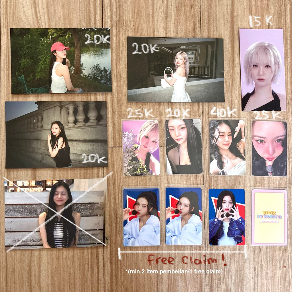 OFFICIAL PHOTOCARD PC POSTCARD VOYAGE VIVIZ A MONTAGE OF ()  EUNHA SINB UMJI