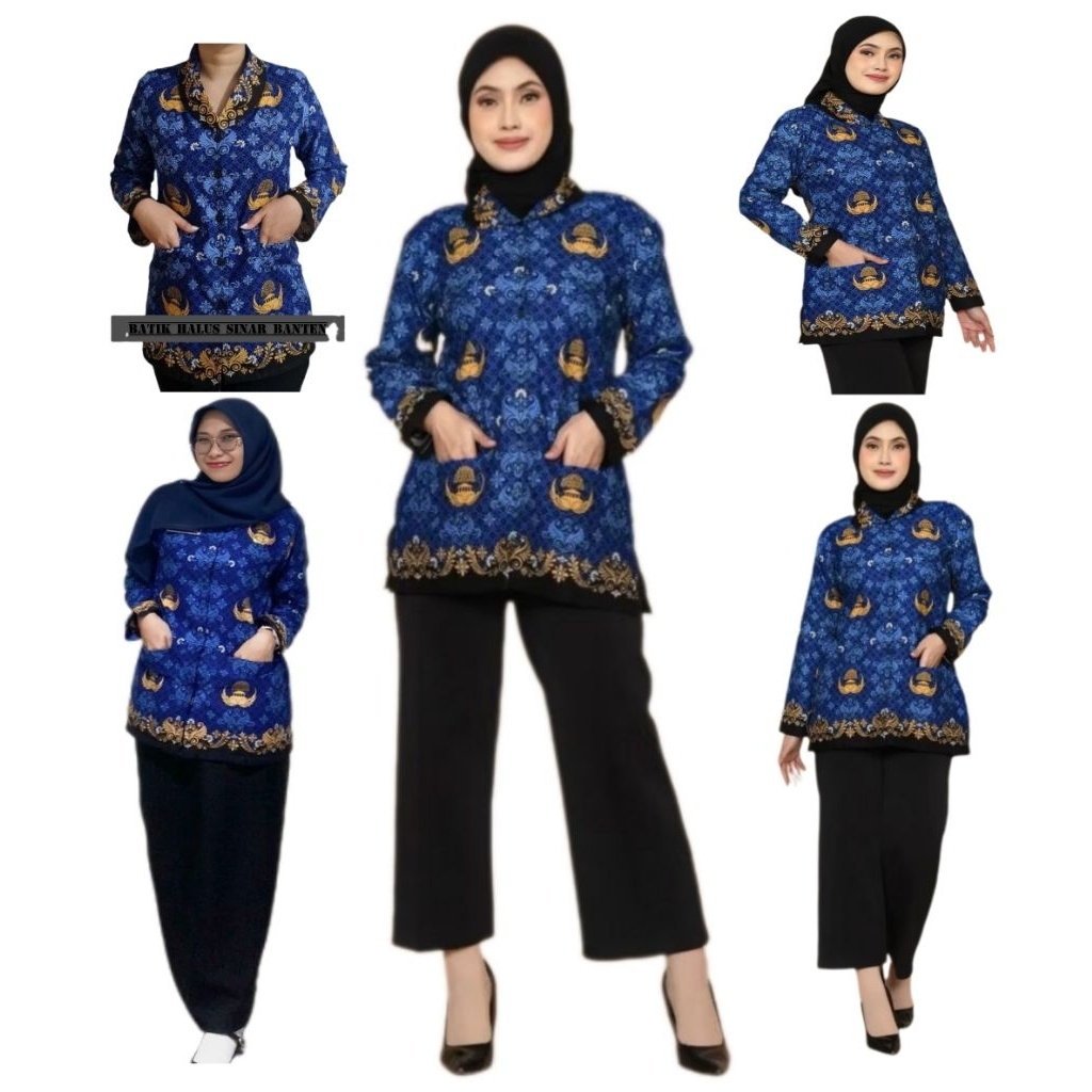 BATIK HALUS SINAR BANTEN Batik Korpri (PNS) Pria&Wanita.Bahan: Katun,Berlapis Puring Hero.