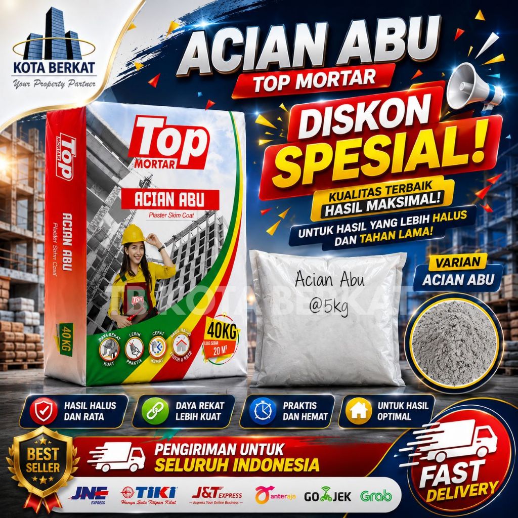 [ PROMO ] / SEMEN ACIAN PUTIH / SEMEN ACIAN ABU / ACIAN TOP MORTAR KILOAN