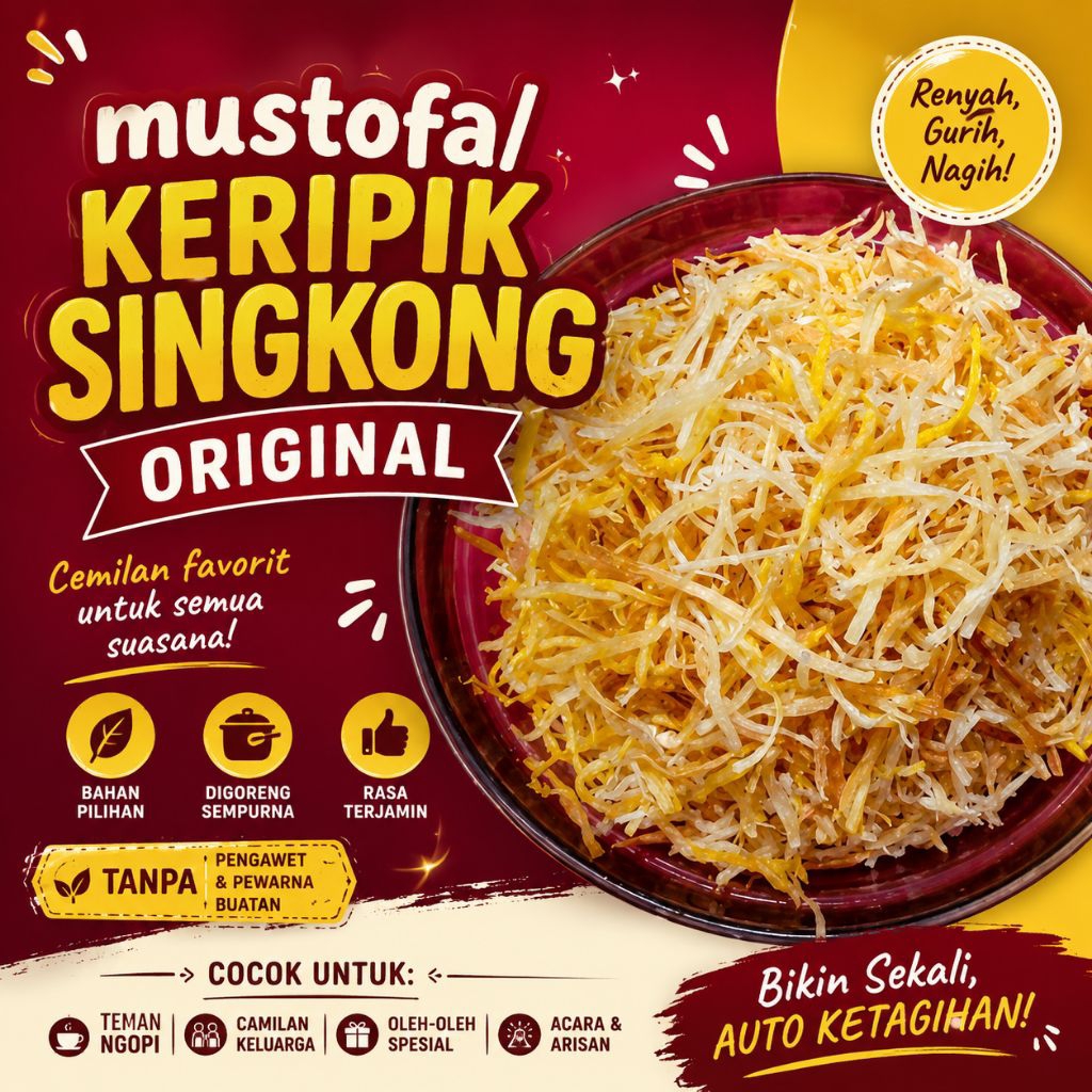 Mustofa singkong/keripik singkong iris ORIGINAL