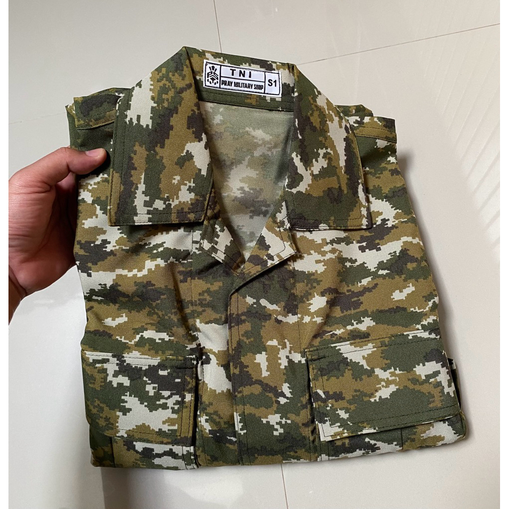 BAJU PDL PRIMA SAGE GREEN BAHAN VELBED PREMIUM/ BAJU PDL WARNA TERBARU / BAJU PDL TNI VELBED SAGE AN