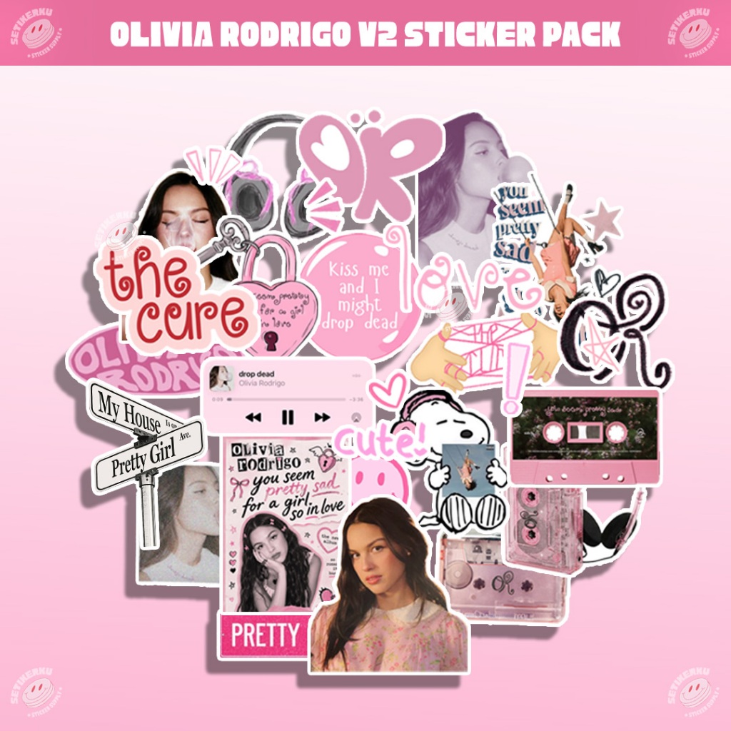 24pcs OLIVIA RODRIGO V2 Sticker Pack | stiker olivia rodrigo aesthetic