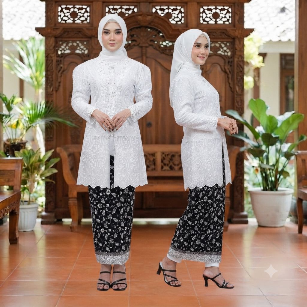 {NR2003} Setelan Tunik Kejora (Tunik+Rok Batik Model Plisket) Setelan Kebaya Tunik Modern / Kebaya P