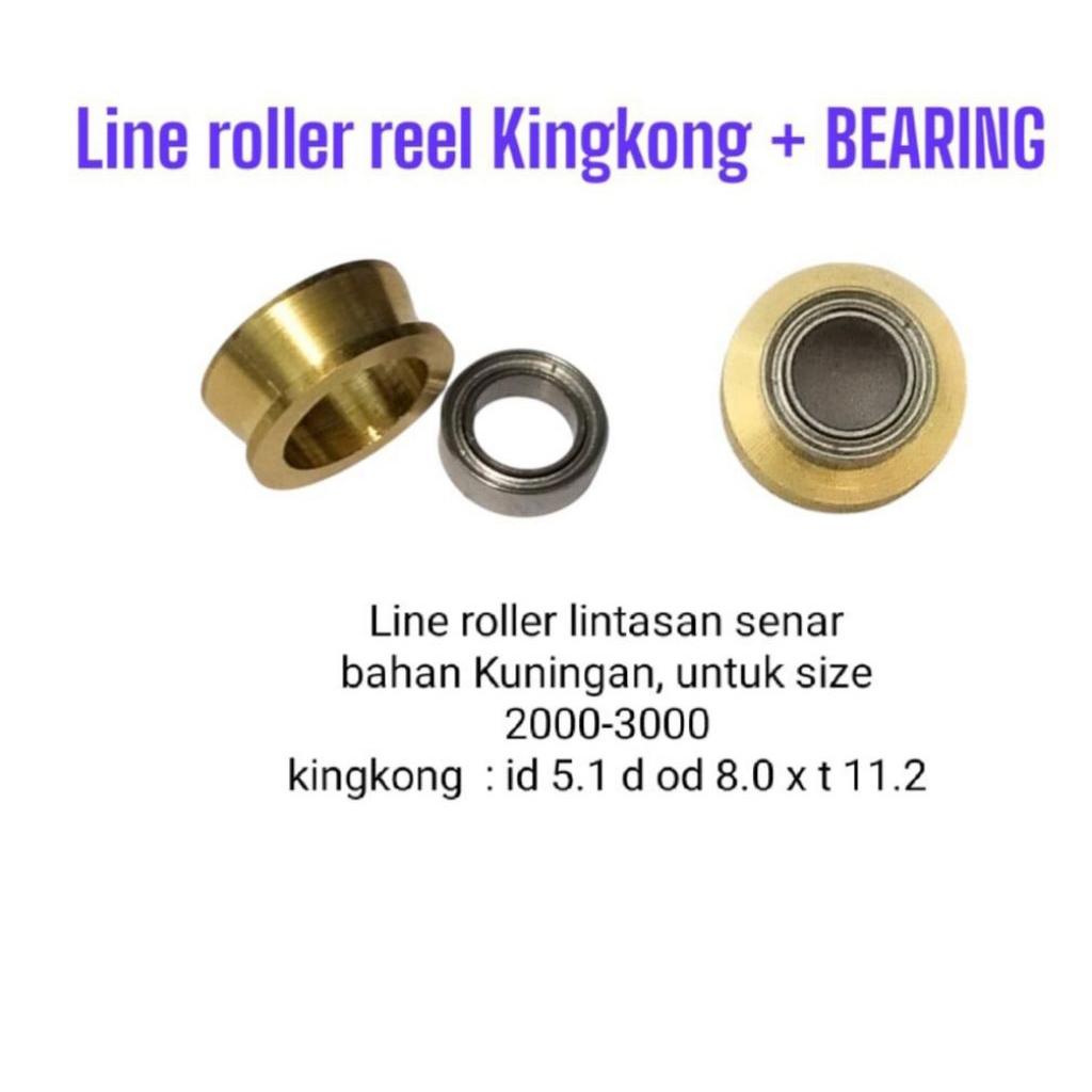 Line Roller KINGKONG / Roller Gold lintasan senar reel pancing + bearing