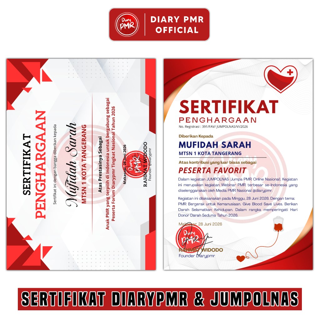 SERTIFIKAT FORUM DIARYPMR TINGKAT NASIONAL