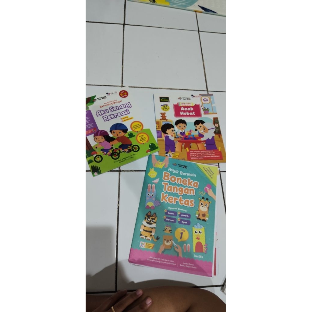 Buku Paud/TK Erlangga For Kids Anak Hebat 3dalam 1 paket