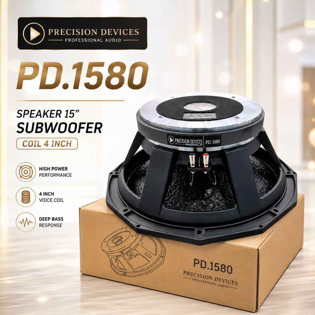Speaker PD 1580 15 Inch Koil 4 Original Woofer Subwoofer Professional 800W 8 Ohm