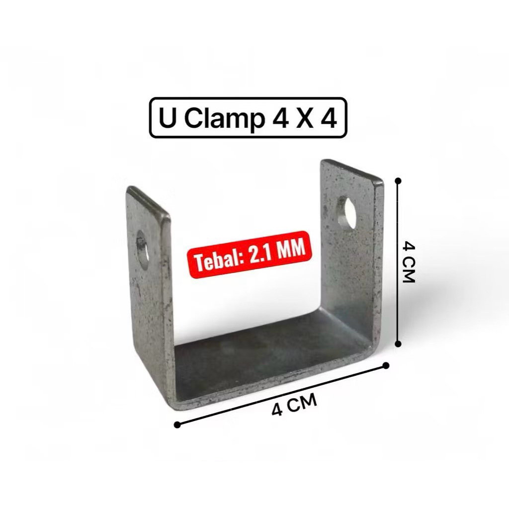 U Clamp 4 X 4 Rangka Plafon Bracket Hollow Tebal 2,1mm