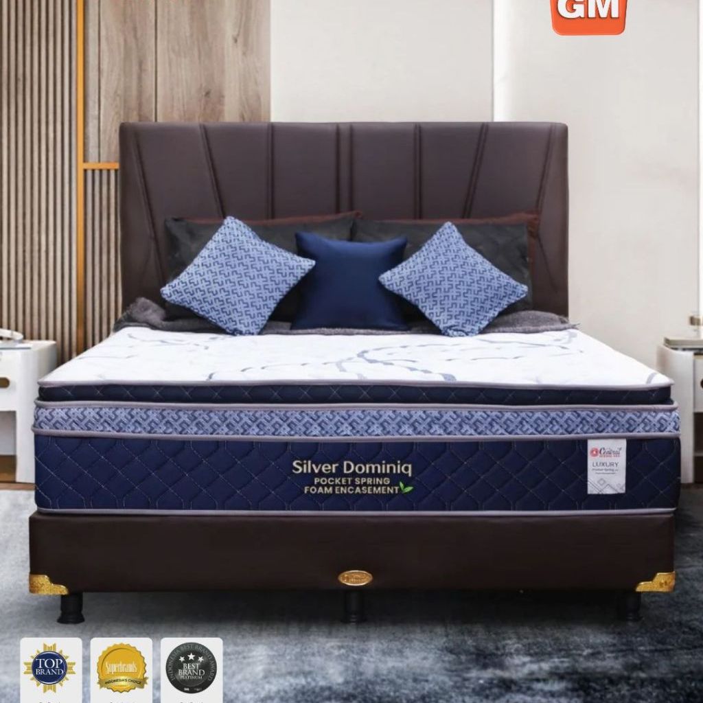 Spring Bed Central Silver Dominiq
