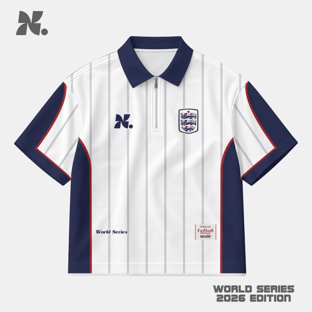 Jersey England Inggris Retro Premium Boxy Worlcup Series Edition | Jersey Bola Vintage Boxy England 