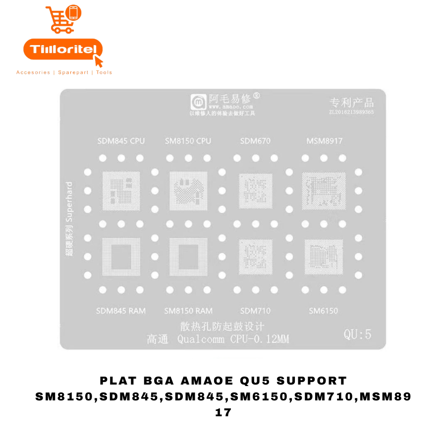 PLAT BGA AMAOE QU5 SUPPORT SM8150,SDM845,SDM845,SM6150,SDM710,MSM8917