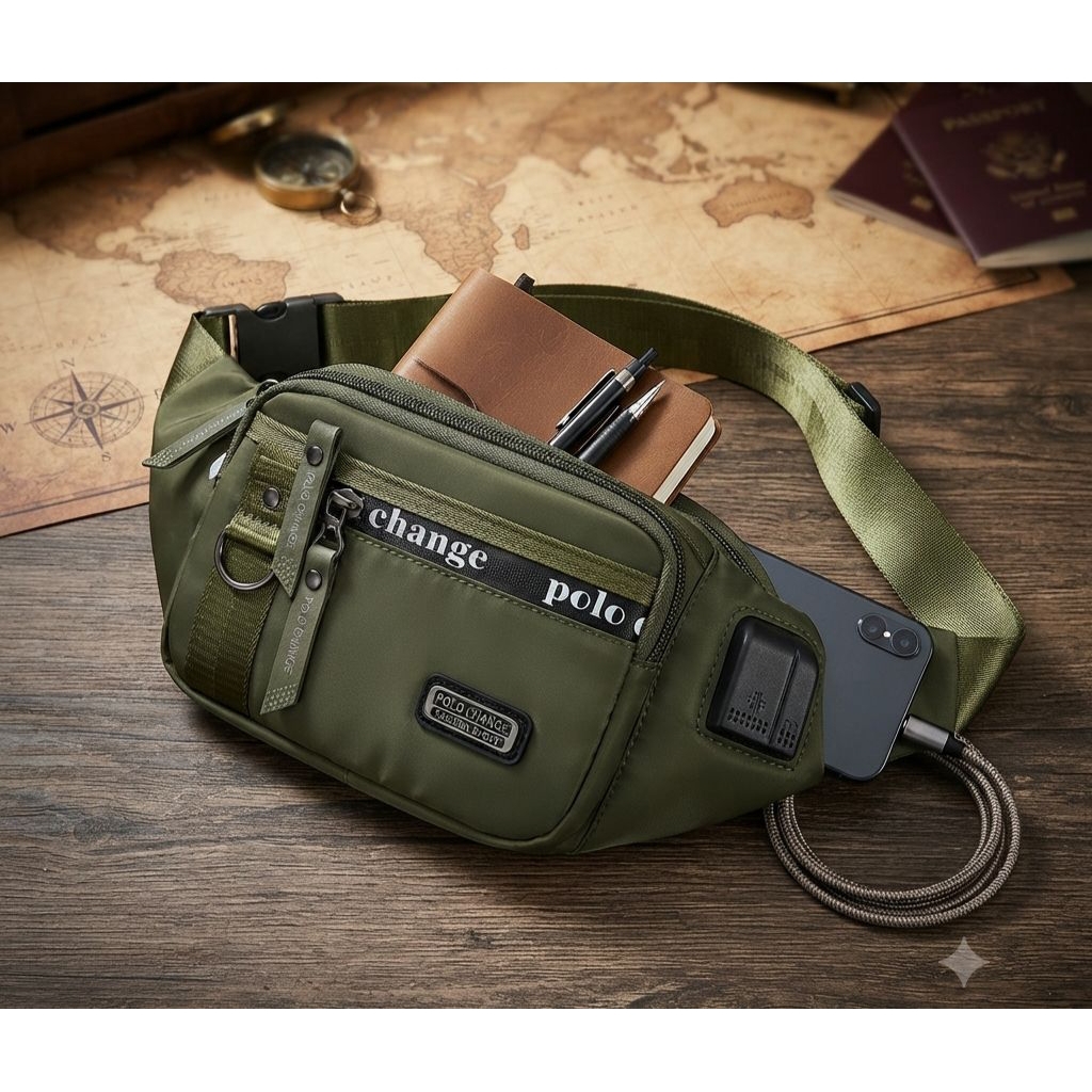 Tas pinggang frenzi tas pria import