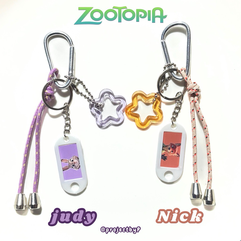 Keychain Carabiner Zootopia Bagcharm Zootopia Foto Couple