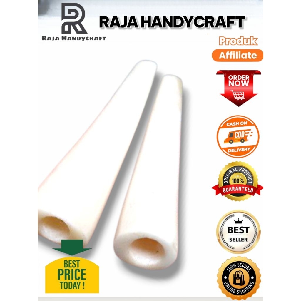 pipa rokok tulang sapi putih / pipa once tulang sapi original model duyung panjang  11cm  RASA GURIH