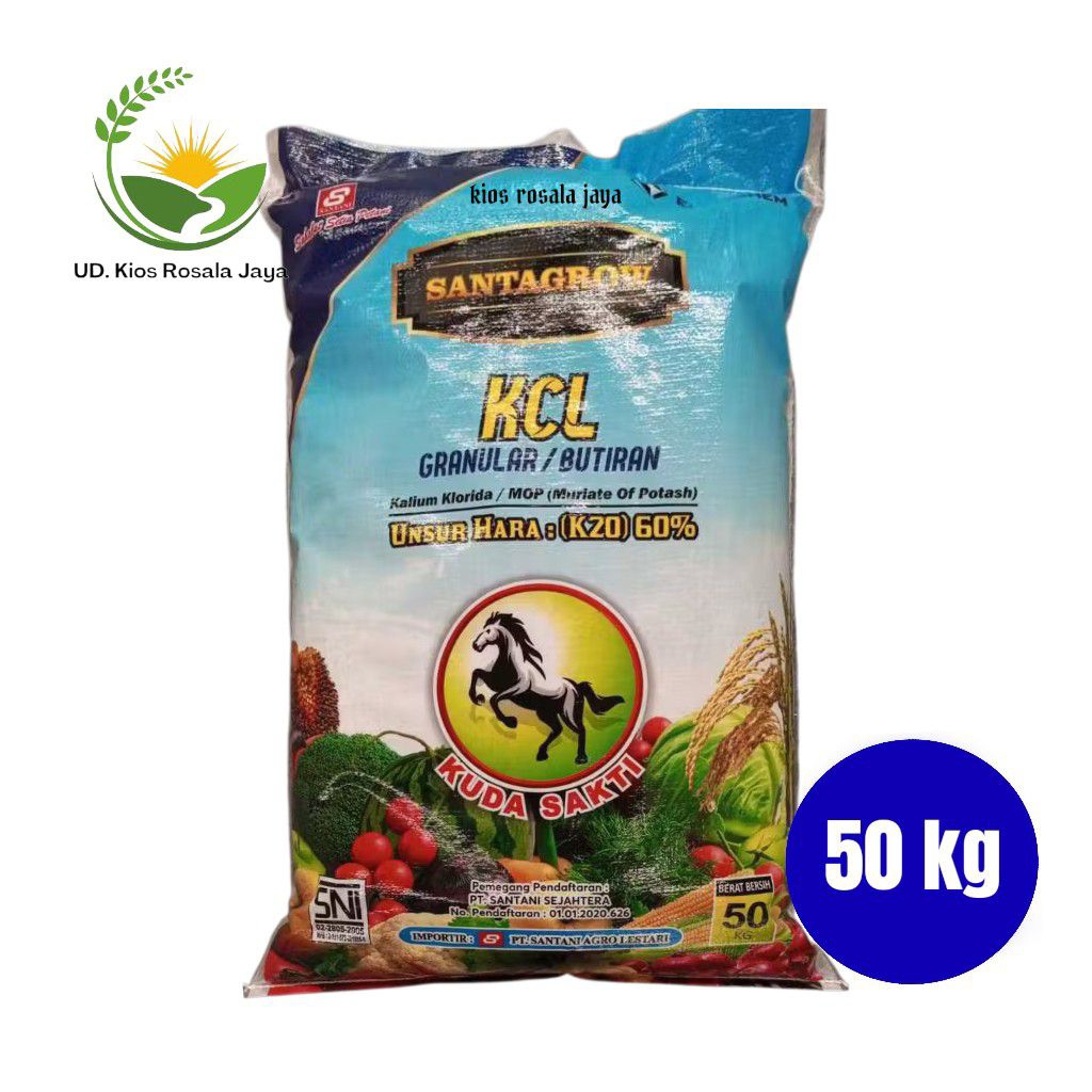Pupuk KCL Santagrow 50 kg KCL Granul Kuda Sakti