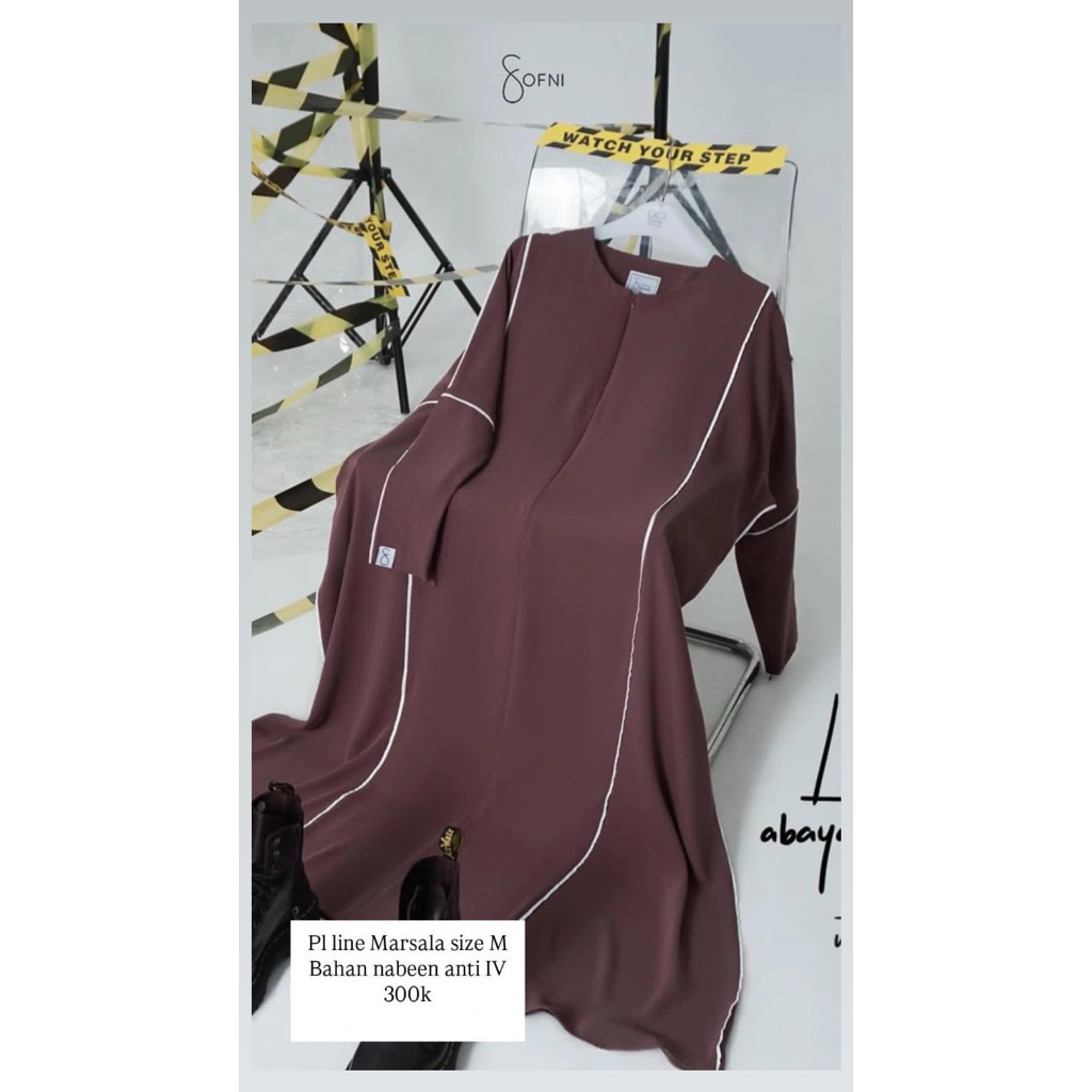 Preloved line abaya warna marsala bysofni sofni