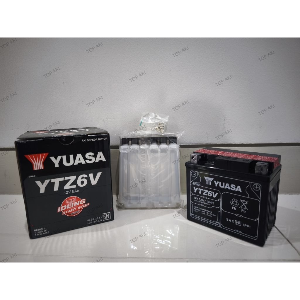 AKI MOTOR YTZ6V / GTZ6V / MTZ6S YUASA KERING ORIGINAL HONDA Vario 125 / Vario 150 / Vario 160, Scoop