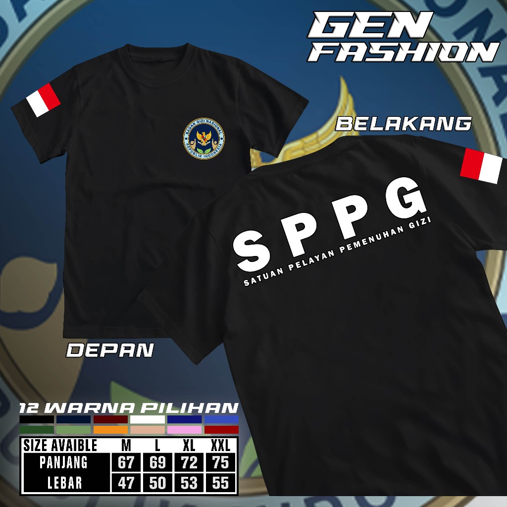 Kaos SPPG Badan Gizi Nasional Kaos MBG Seragam MBG