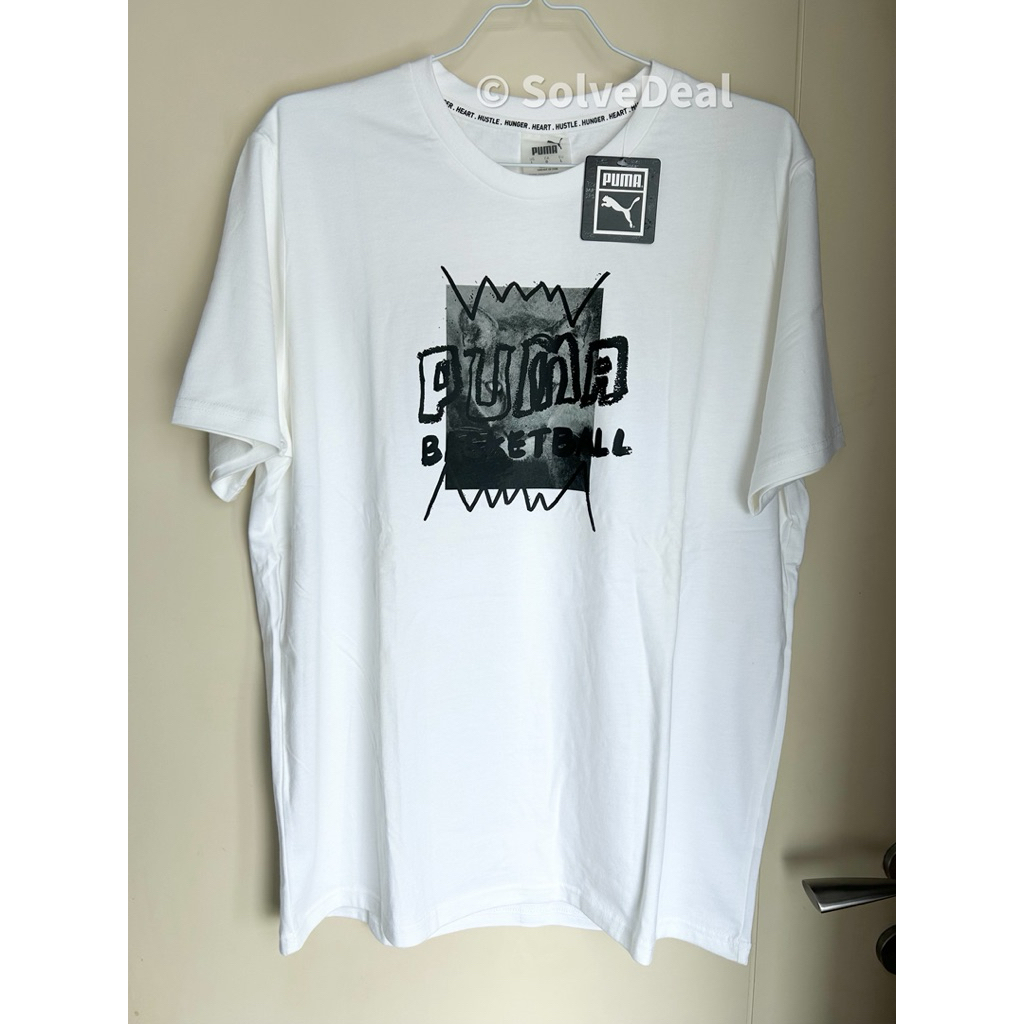 Kaos Puma Hoops Basketball Tee White Original