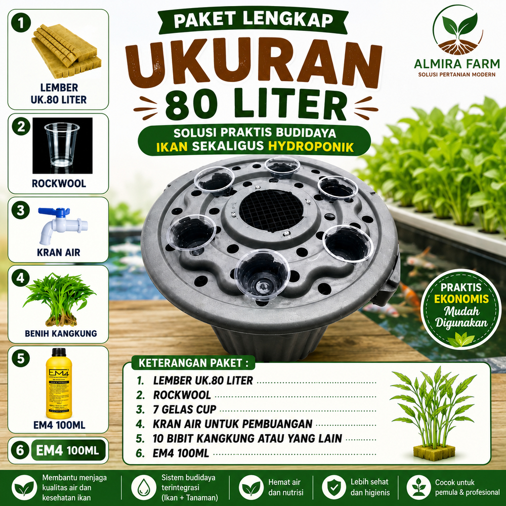 KHUSUS INSTAN Paket Budikdamber Ember Budidaya Ikan Lele Nila Gurame PLUS EM4 PERIKANAN