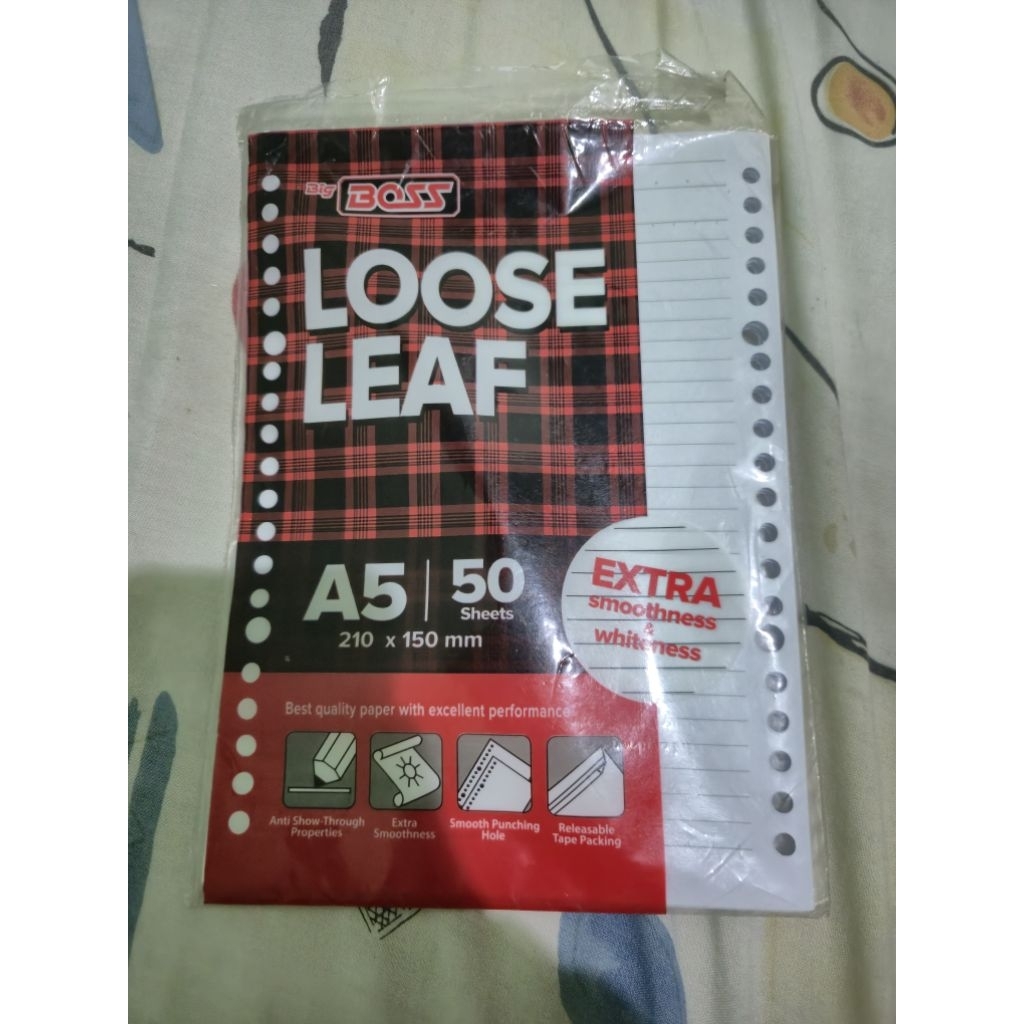 loose leaf a5 kertas file binder preloved