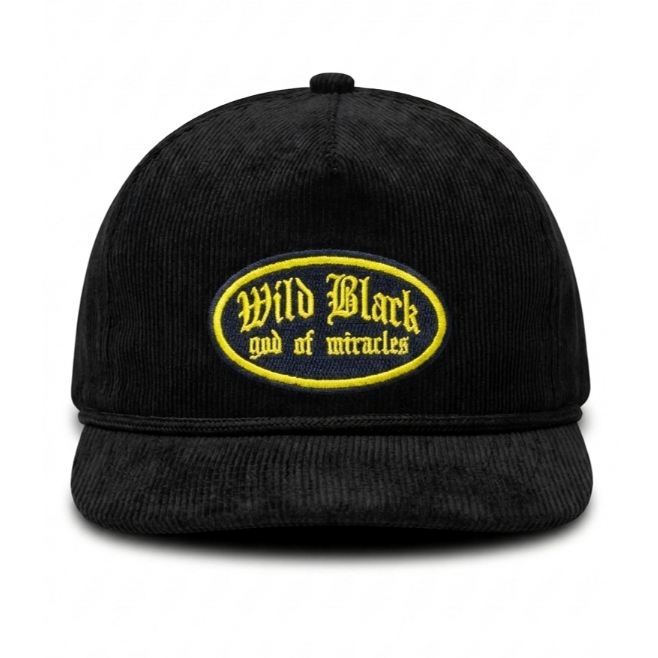 WILDBLACK | Topi Rope Hat Classic Corduroy Black | god of miracles