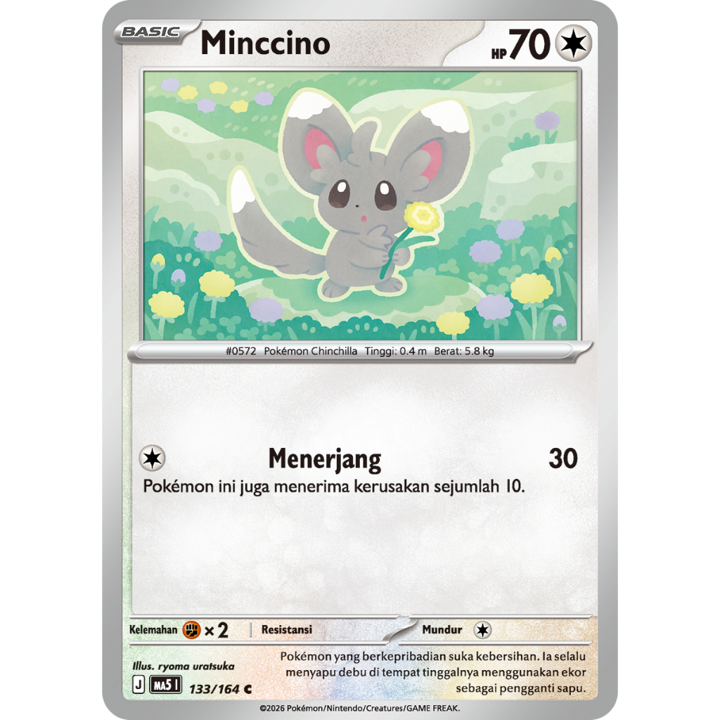 Pokemon Minccino TCG Kartu Bulk Common