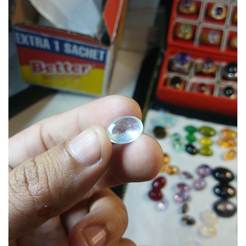 batu aquamarine natural