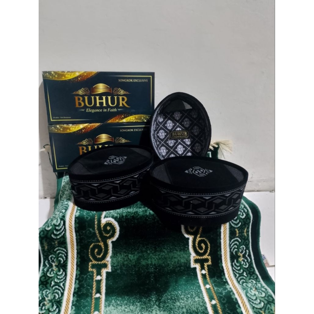 COD PECI HITAM MOTIF 3D SONGKOK HITAM 3D SONGKOK ESKLUSIF