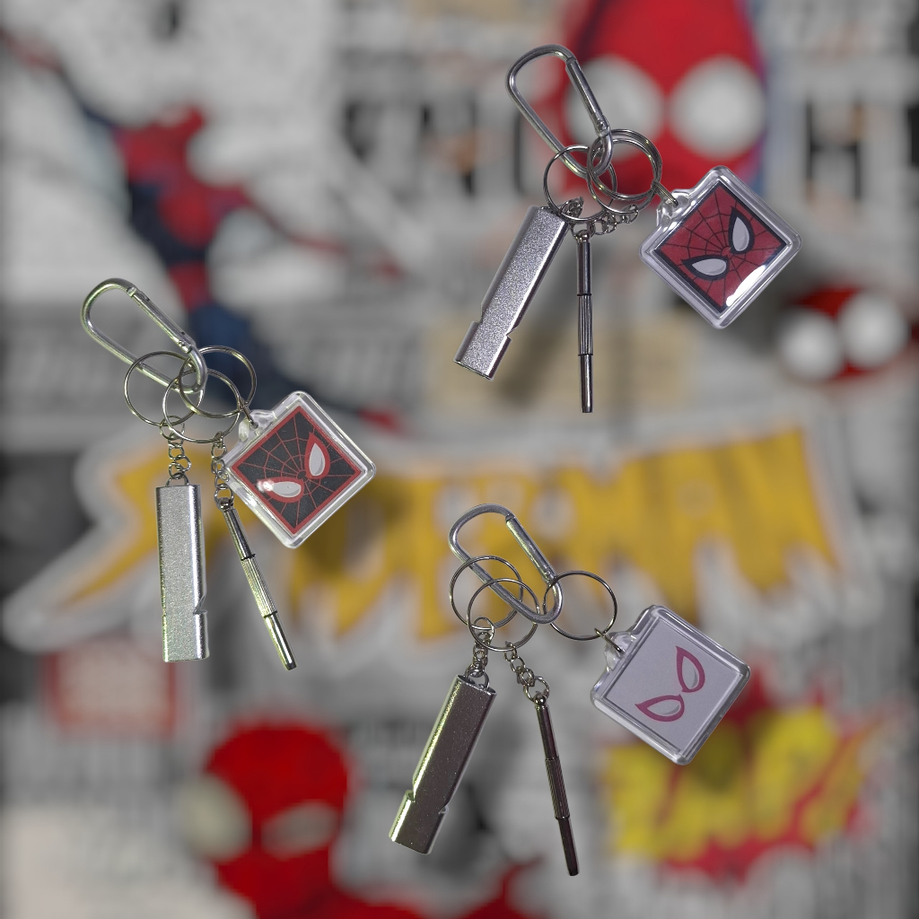 Keychain Carabiner Spiderman | Keychain y2k Spiderman | Gantungan Kunci Carabiner Spiderman | Gantun