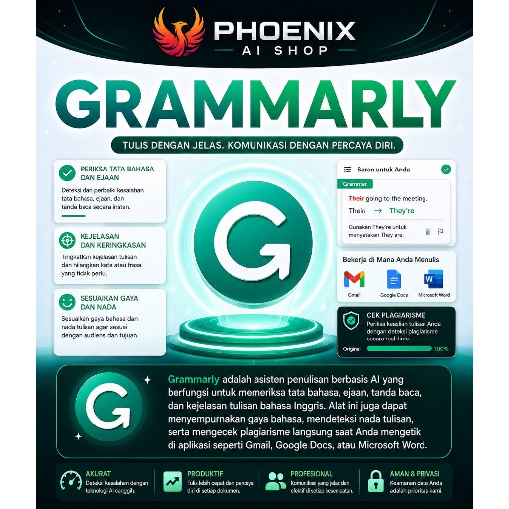 GRAMMARLY PREMIUM MONTHLY