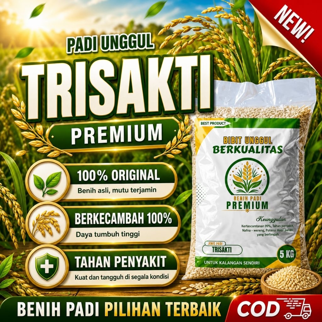 Benih padi unggul TRISAKTI Genjah original kemasan 5kg