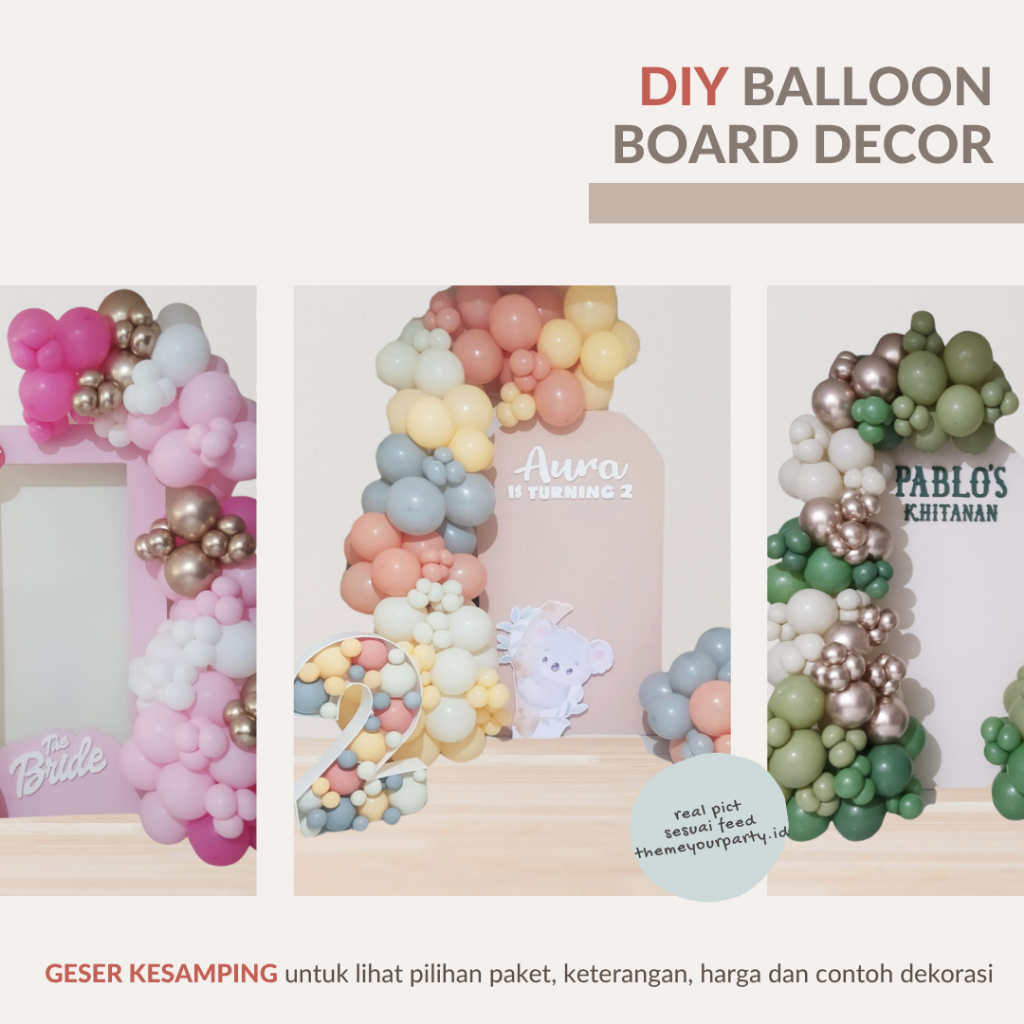 DIY Balon Dekor - Backdrop Styrofoam- Dekorasi Ulang Tahun Aqiqah Pesta