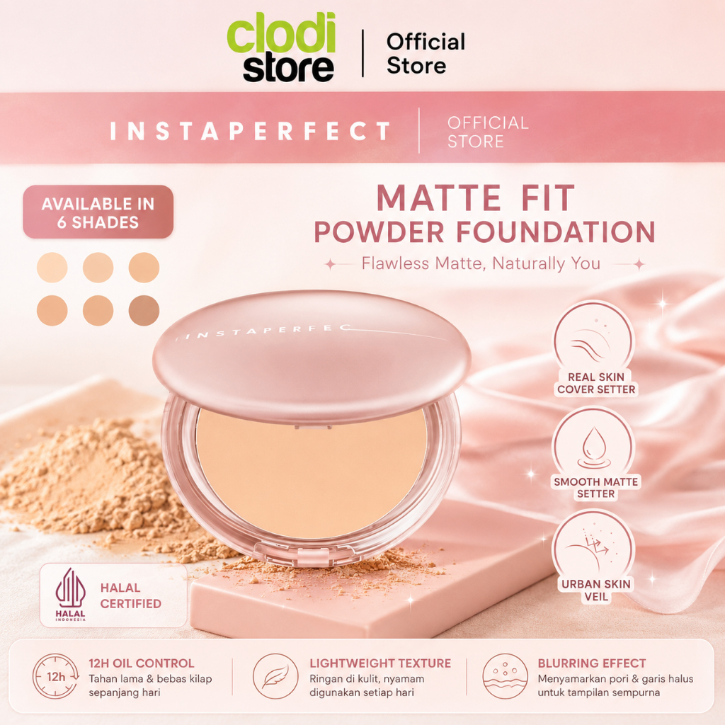 Wardah Instaperfect Matte Fit Powder Foundation Bedak Padat