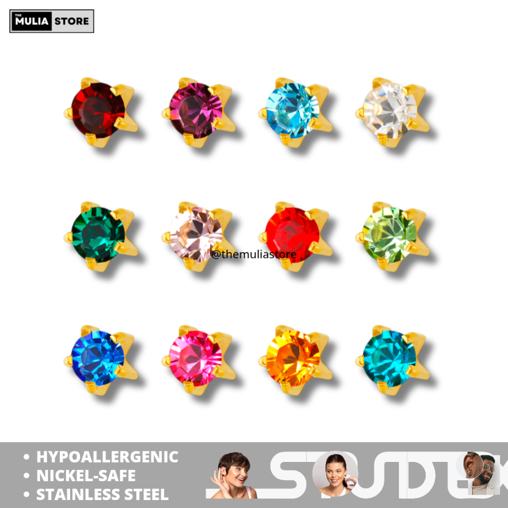 STUDEX Anting Tindik/Kerabu Tembak/Subang Tembak Anak-Anak/Remaja/Dewasa Studex Original Stainless S