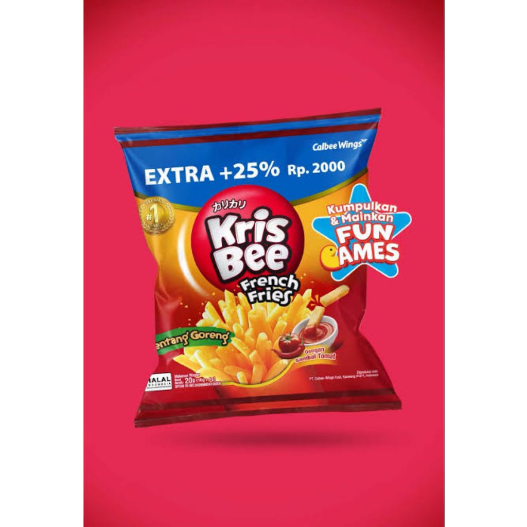 ( ISI 30 PCS ) SNACK KRISS BEE FRENCH FRIES/KRUNCHY