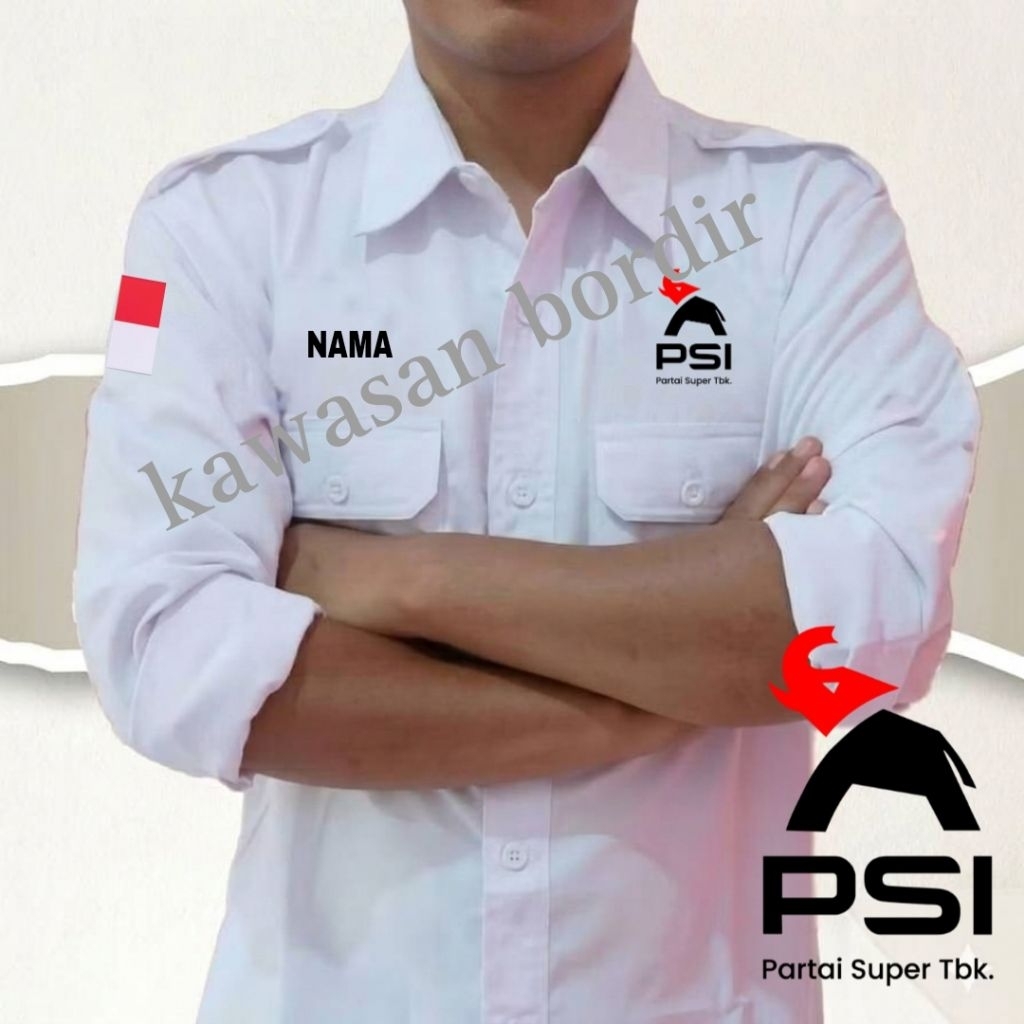 Ready stok kemeja partai PSI partai super Tbk seragam partai PSI partai super Tbk baju partai PSI pa