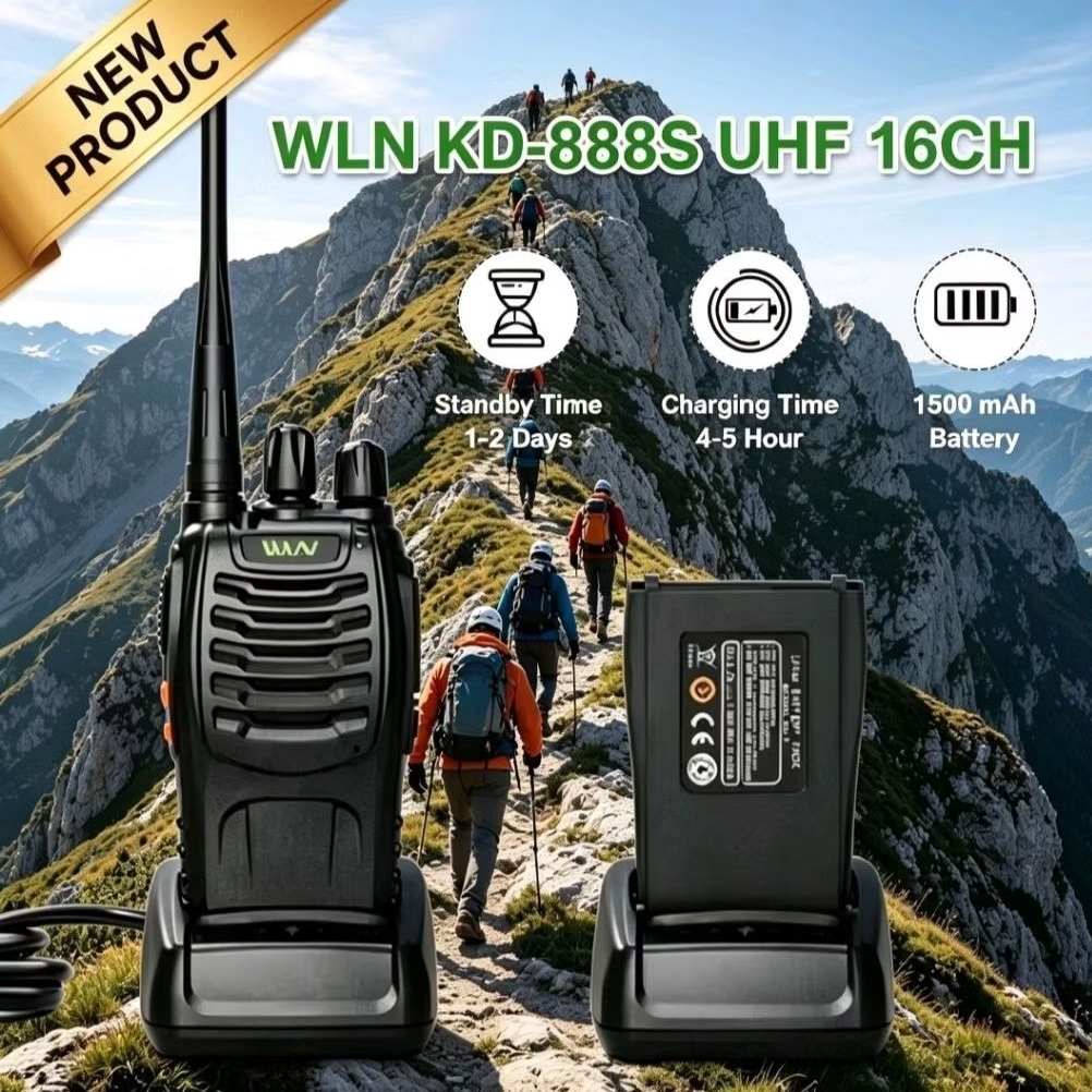 HT WLN KD-888S UHF 16 Ch, terkoneksi dgn WLN KD-C1