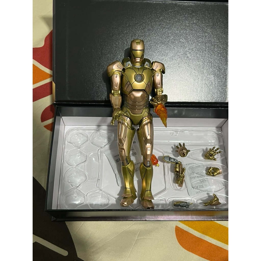 Patung Figuran Iron Man Mark XXI Midas Gold - ORIGINAL SECOND FULLSET
