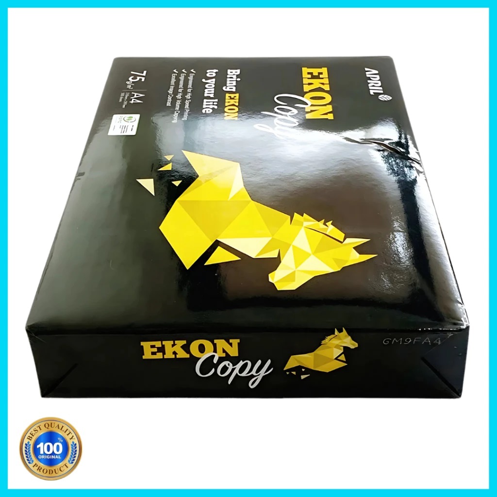 KERTAS HVS FOTOCOPY EKON A4 75gsm 1 Rim / 500 Lembar Kertas HVS A4 Kertas Fotocopy