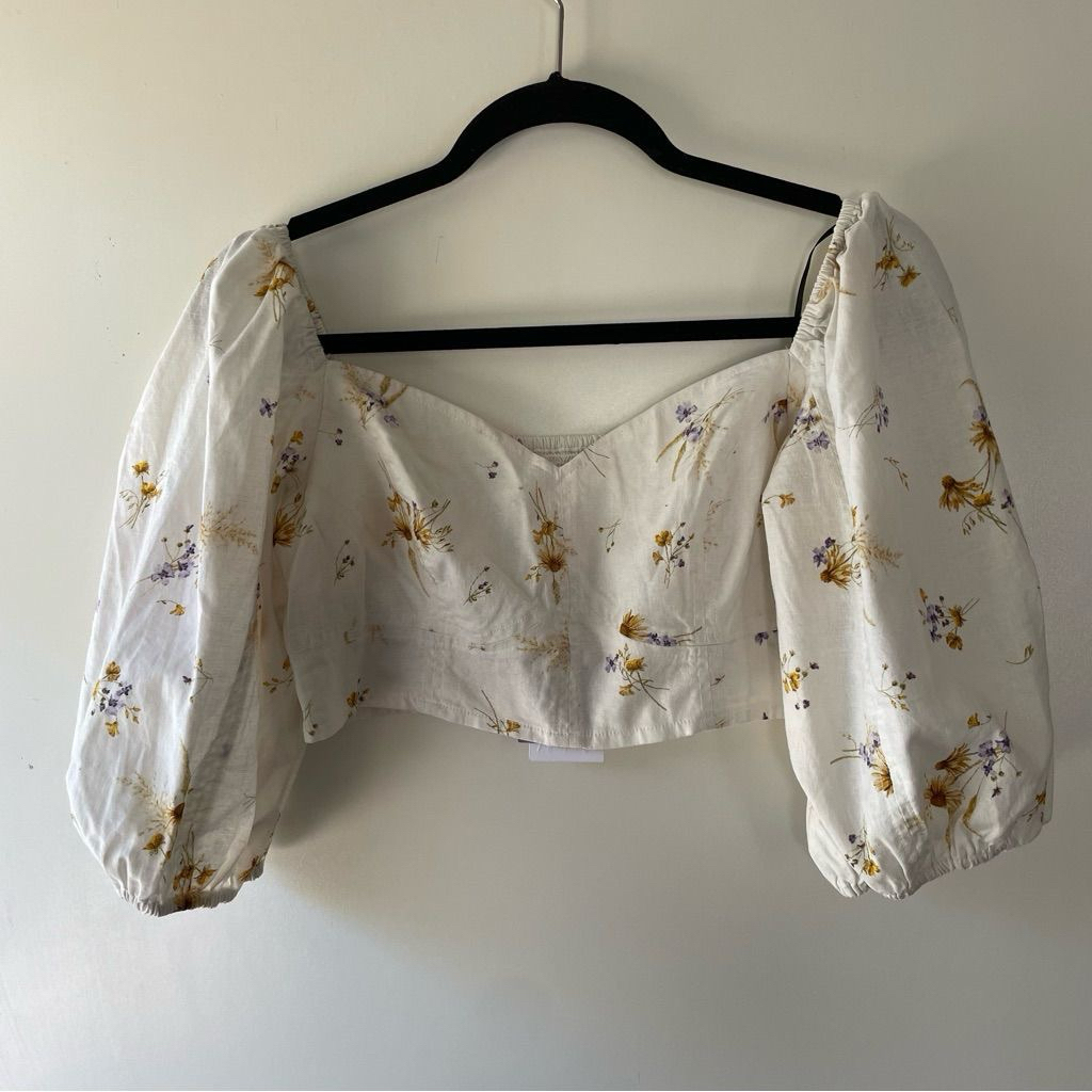 H&M Crop Floral Preloved