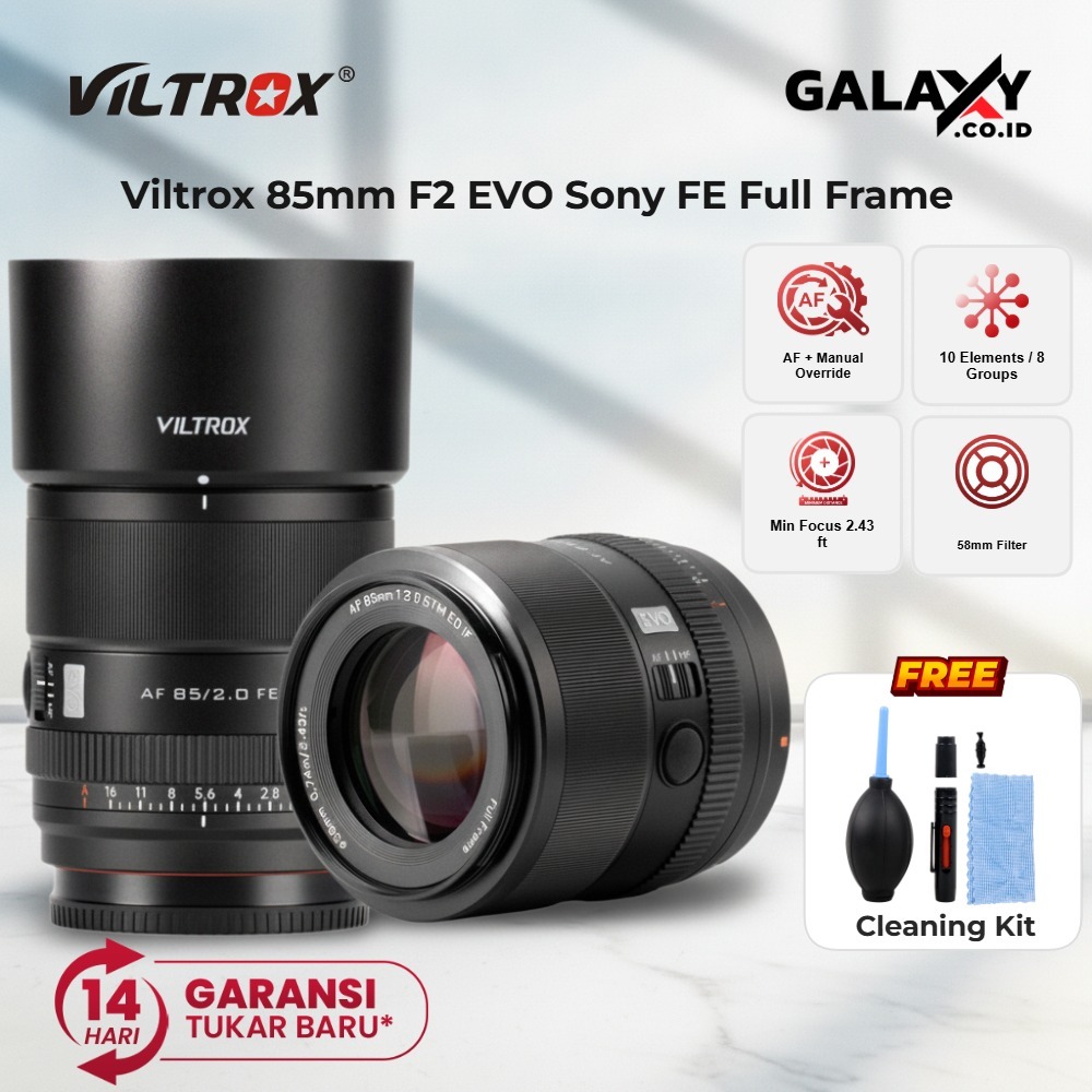Viltrox AF 85mm f2 EVO for Sony FE Fullframe Lens Viltrox 85 mm f/2 Garansi Resmi
