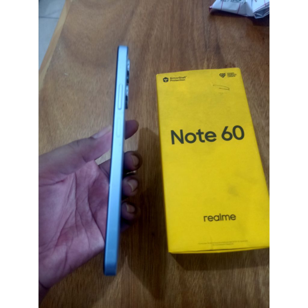realme note 60 hp normal, layar mulus, ram 6/128