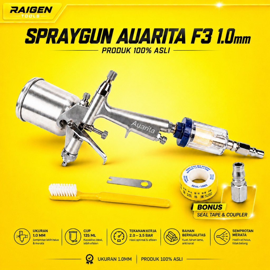 Spray Auarita F3 Original Spraynozzle 1.0Mm 0.8Mm Baru