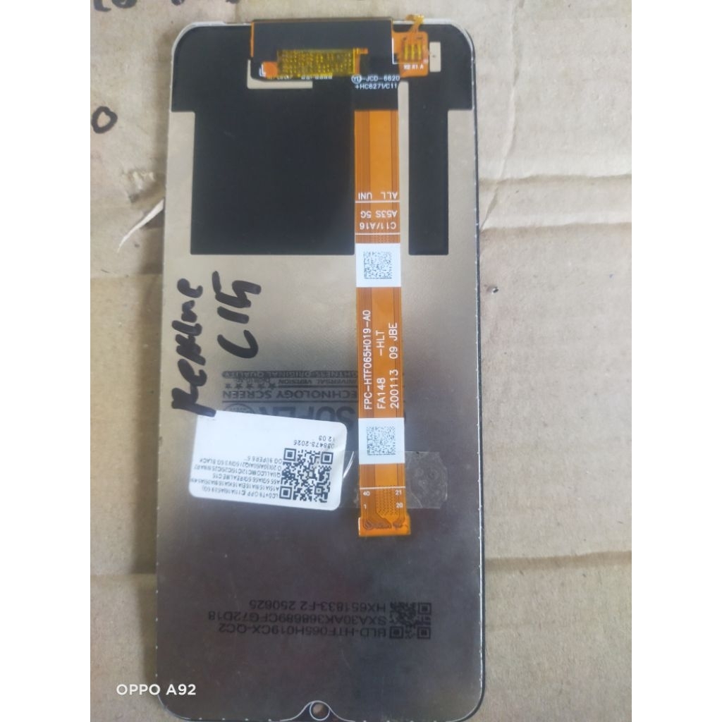 LCD TC Hp REALME C15 minus retak