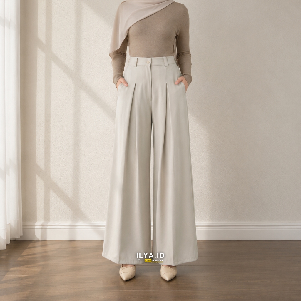 ILYA - OCHI Pants Celana Wanita Highwaist Jumbo - Loose Pants Wide Leg Premium