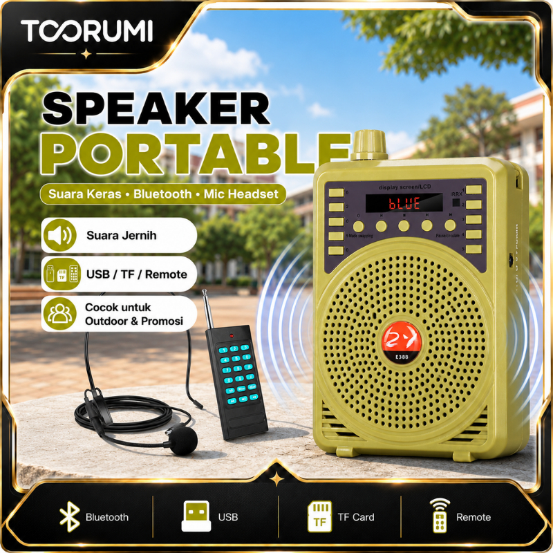 ZY E388 E898 Bluetooth Bird Caller – Speaker Burung 48W dengan Mic Fokus Pemandu, Suara Nyaring, Bis