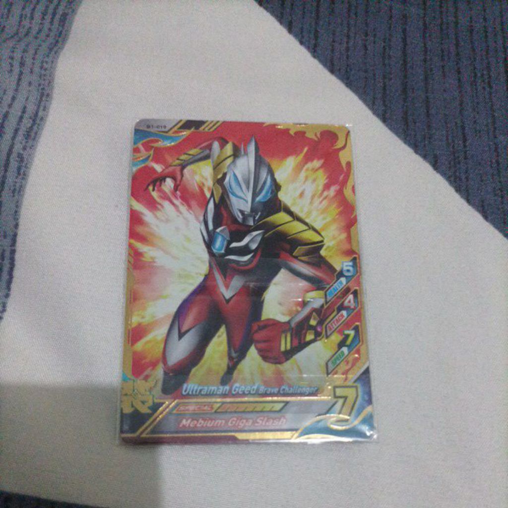 kartu ultraman geed brave challanger rare card